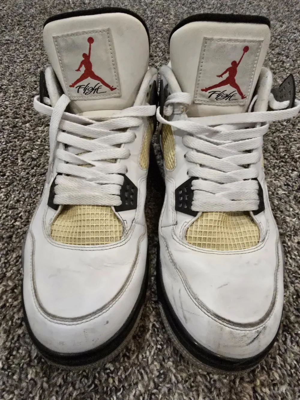 Nike Air Jordan 4 Retro Men’s White/Red Basketball Sneakers